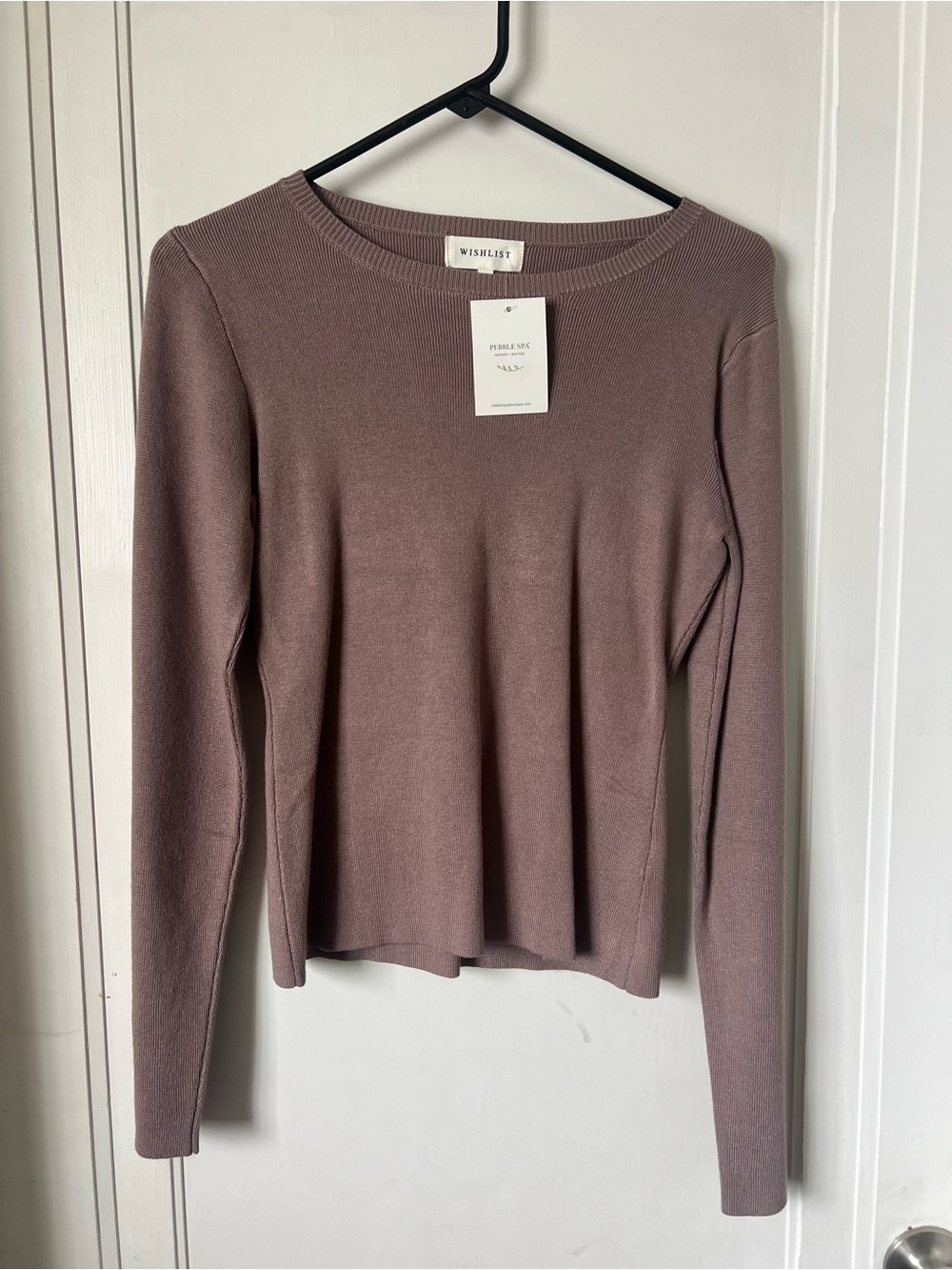 Wishlist Mauve-Pink Long Sleeve Crewneck Top